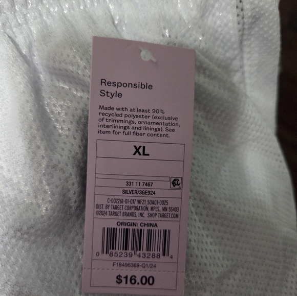 White/Silver Women's Shorts - Picture 2 of 7